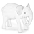 Cuddly Elephant: Interior Decoration & Toy 3D model small image 2