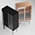 Modern Anthracite Glass Cabinet 3D model small image 3