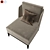 Arthur Velvet Upholstered Armchair 3D model small image 5