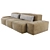 Contemporary Living Divani Sofa - Stylish & Spacious 3D model small image 6