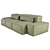 Contemporary Living Divani Sofa - Stylish & Spacious 3D model small image 7