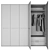 Veneran Domino Armadi: Sleek and Spacious Wardrobe 3D model small image 3