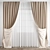 Elegant Polygonal Curtain Set 3D model small image 1