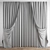 Elegant Polygonal Curtain Set 3D model small image 4