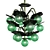 Elegant Clover Chandelier 3D model small image 1