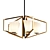 Sleek Oblique Chandelier 3D model small image 1