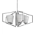 Sleek Oblique Chandelier 3D model small image 2