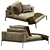 Elegant Lifesteel Chaise Lounge 3D model small image 4