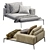 Elegant Lifesteel Chaise Lounge 3D model small image 5