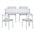 Sleek Base Table & Cross Chair Set 3D model small image 3