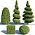 Landscaping Bushes Pack: 5 Versatile Shapes 3D model small image 1