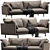Luxury Linteloo Metropolitan Sofa 3D model small image 2