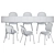Minimalist Steel Table by Muuto 3D model small image 2