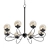 Reverb Chandelier: Textured Bronze & Satin Brass 3D model small image 1