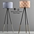 Adesso Louise Tripod Lamp: Elegant and Versatile Lighting Solution 3D model small image 3