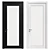 Elegant Interior Door 3D model small image 1