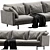 Modern Linteloo Metropolitan Sofa 3D model small image 3