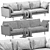 Modern Linteloo Metropolitan Sofa 3D model small image 5