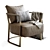 Elegant Kathryn Armchair: Perfect Blend of Style and Comfort 3D model small image 1