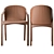Contemporary Luisa Armchair: Certified Wood Frame, Edge-Trimmed Finish 3D model small image 3