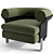 Minotti Mattia Lounge Armchair 3D model small image 1
