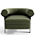 Minotti Mattia Lounge Armchair 3D model small image 2