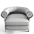 Minotti Mattia Lounge Armchair 3D model small image 5
