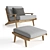 Bay Lounge Chair and Ottoman - Stylish and Comfortable Seating Solution 3D model small image 1