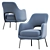 Elegant Flexform Joyce Armchair 3D model small image 4