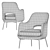 Elegant Flexform Joyce Armchair 3D model small image 5