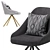 Elegant Seville Desk Chair 3D model small image 4