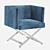 Elegant Eichholtz DAWSON Velvet Chair 3D model small image 7