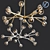 Elegant 14-Light Brass Chandelier 3D model small image 6