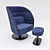 PESA Armchair: Ergonomic Nesting Comfort 3D model small image 1