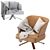 Luxury Modern Minotti Reeves Armchair 3D model small image 5