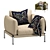 Compact Romeo Armchair: Flexform Comfort 3D model small image 1