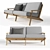 Bay 2-Seater Sofa: Sleek Elegance & Ultimate Comfort 3D model small image 1