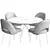 Modern Dining Set: Ralf Table & Cliff Chair 3D model small image 4