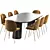 Elegant Dining Set 2015 3D model small image 1