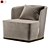 Michael Curvy Backrest Armchair 3D model small image 1