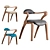 Elegant Velvety Leather Legnor Chair 3D model small image 2