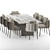 Elegant Torii Dining Set 3D model small image 3