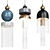 Luxury Masiero Nappe Pendant Light 3D model small image 1