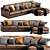 Horm Ellington Leather Chaise Lounge 3D model small image 3