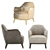 Lysandre Flexform Armchair: Seamless Style and Comfort 3D model small image 4