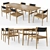Gloster CLIPPER & ARCHI: Stylish Dining Set 3D model small image 1