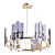 Elegant Glass Rectangular Chandelier 3D model small image 1