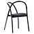 Sleek Ming Aluminum Chair 3D model small image 2