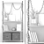 Decorative Cupboard with Garland | 770 x 310mm 3D model small image 3