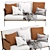 Modern Happy Hour Sofa by Flexform 3D model small image 1